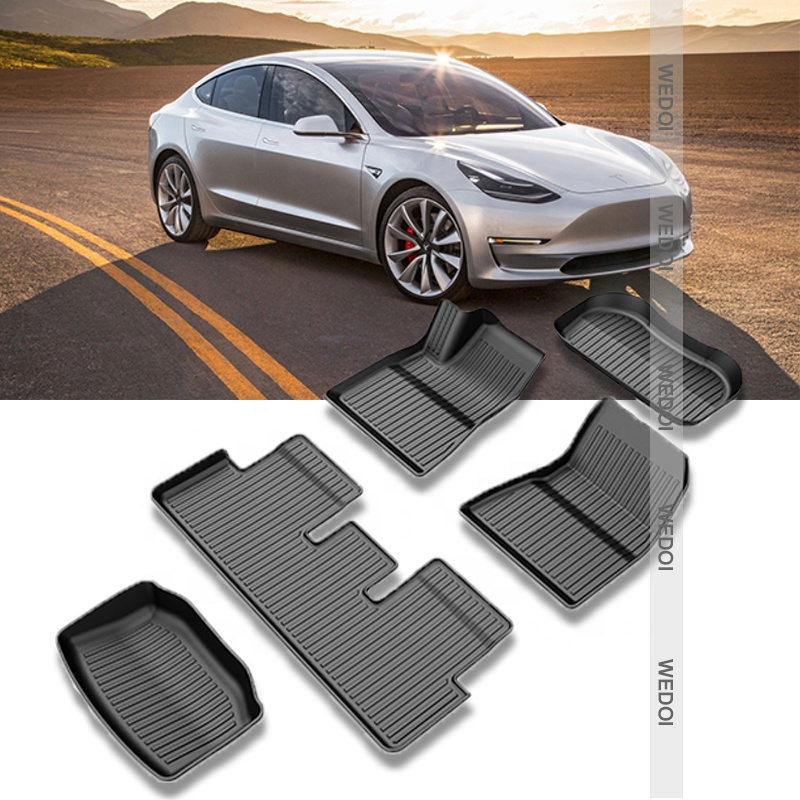 2023 ТПЭ автомобильные коврики для любой погоды для Tesla Model 3 Индивидуальный автомобильный напольный коврик для Tesla Model 3 Аксессуары