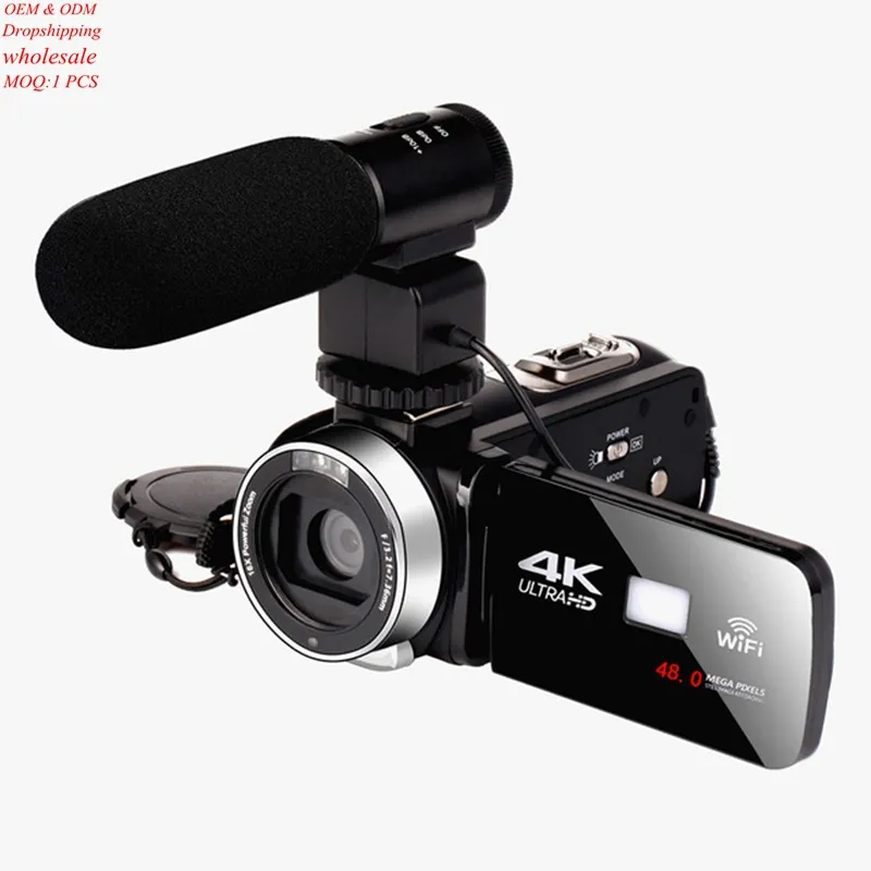Высококачественная 4K HD камера ночного видения DV Цифровая камера WiFi версия 48MP фото с 3,0 дюймовым ЖК-экраном
