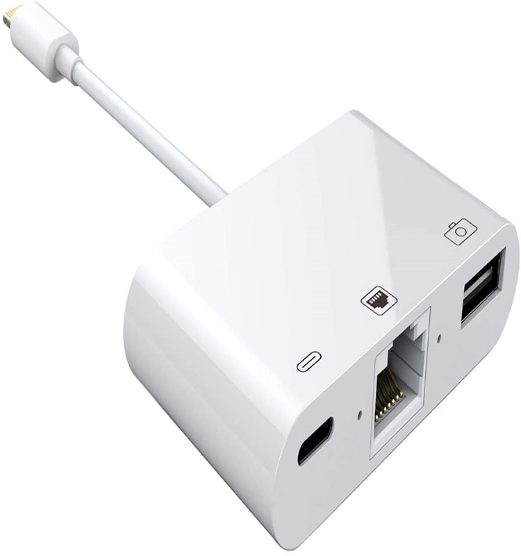 usb c to RJ45 Ethernet LAN Wired Network Adapter Compatible with iPad iPod Running iOS 13,Works with Mouses Keyboards Hubs