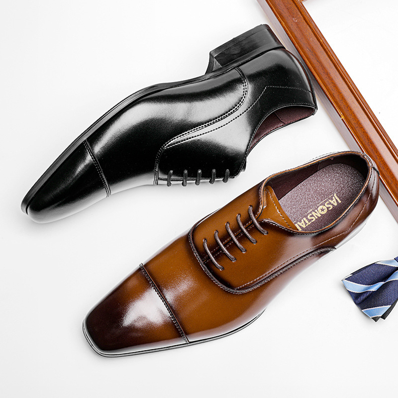 ZP25 Wholesale Men High Quality Genuine Leather Formal Shoes Leather Shoes For Men