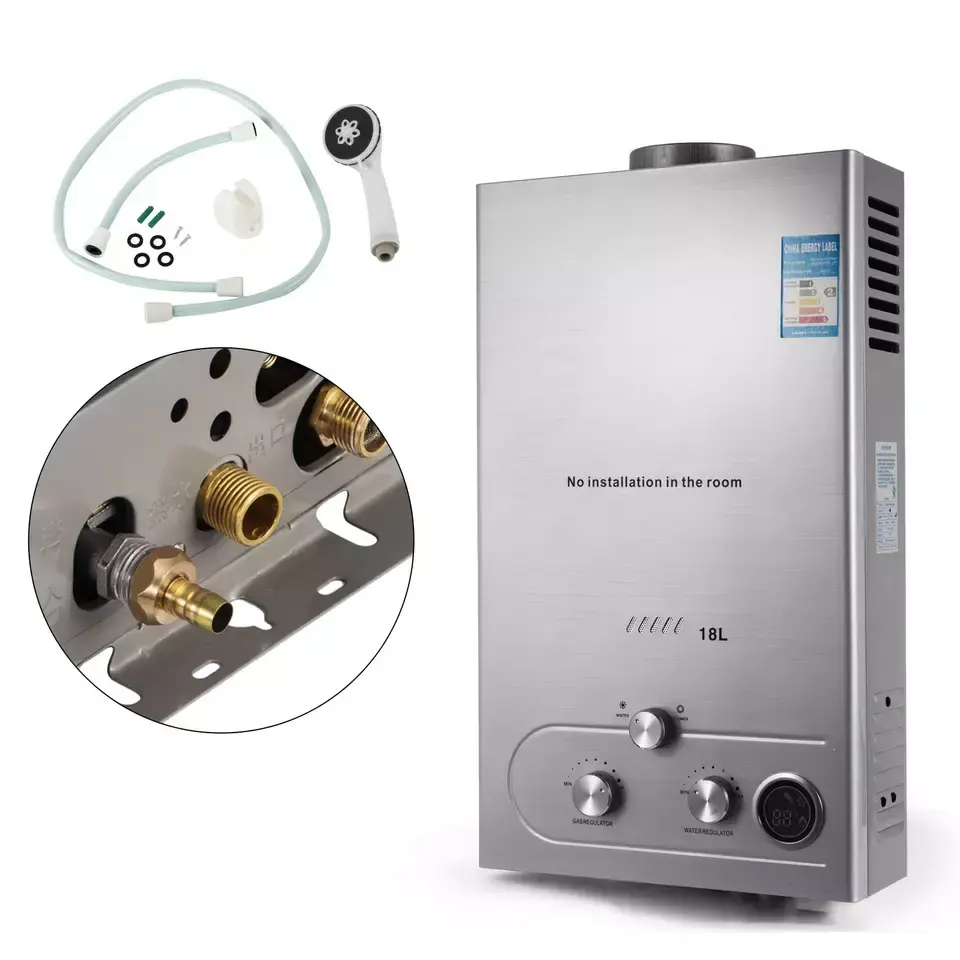 SIHAO-10L 12L 14L 16L 360V 20KW из нержавеющей стали без запасных частей, эффективный и энергосберегающий газовый водонагреватель