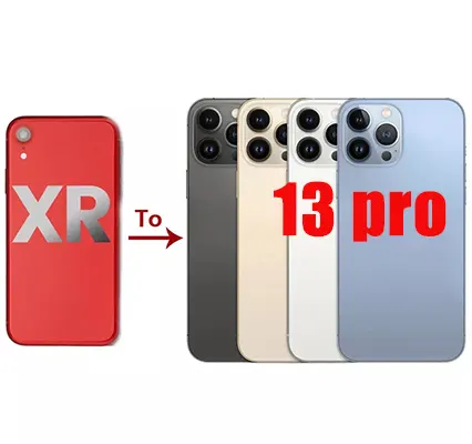 DIY back housing convert for iphone x xr xs convert like to 12 13 pro 14 plus 12pro 13pro 14pro back cover housing