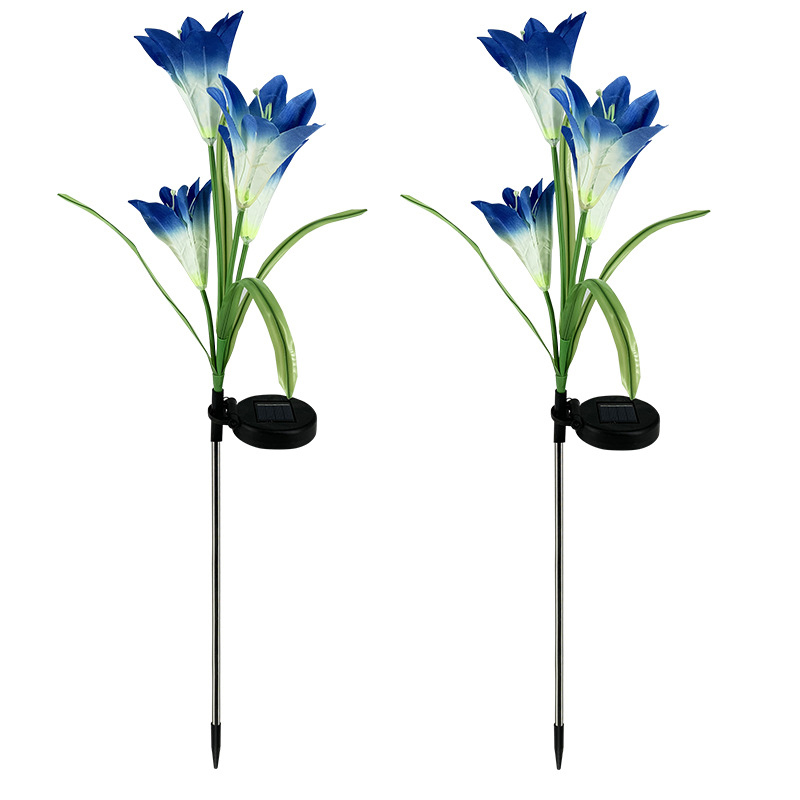 Lily rose Simulation Patio Lawn Landscape led solar flower street garden light