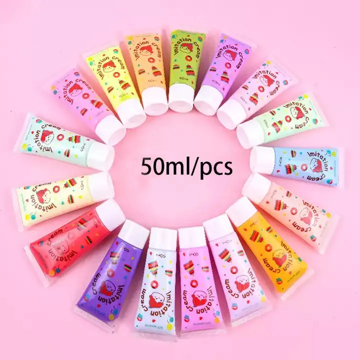 Wholesale 50g 33colors Silicone Resin Toys Drink Wooden Simulation Decoration Ice Cream Glue