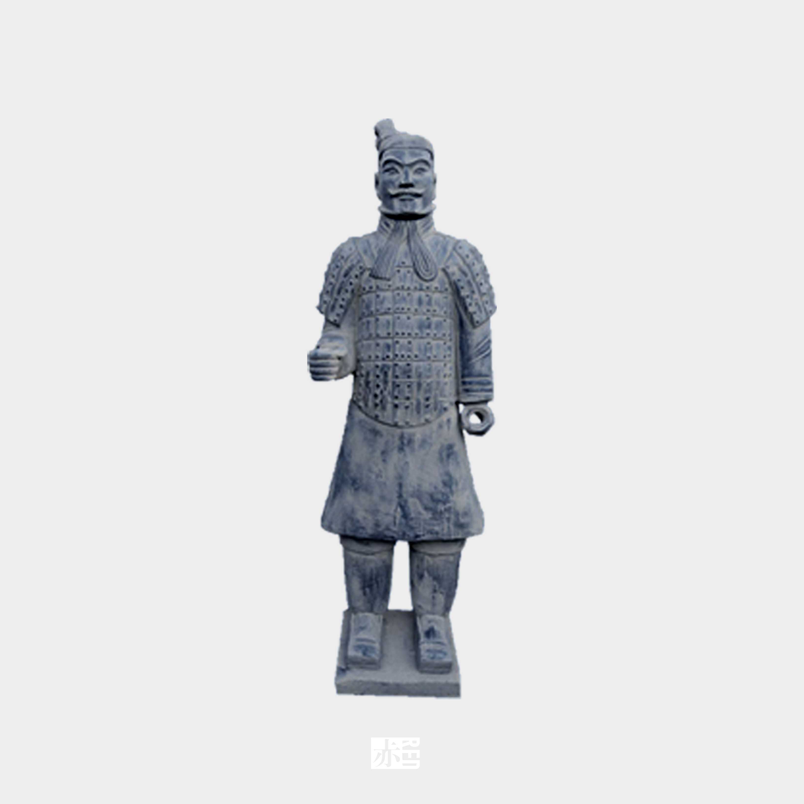 Qinshihuang терракотовые воины, высокое качество, глина от производителя, натуральный размер, серая голубая статуя, античное украшение