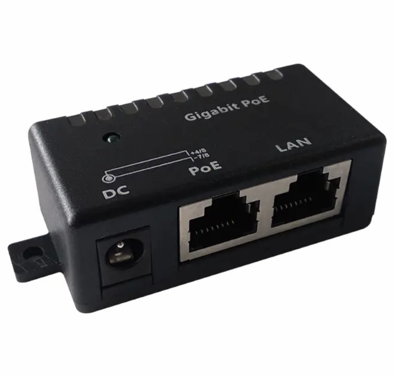 PoE инжектор 12 до 56VDC клеммный блок гигабитный промышленный