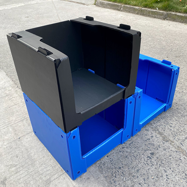 Foldable PP Corrugated Hollow Plastic Storage Box Warehouse Plastic Stackable Picking Bins for Clothing Shoes Storage Box
