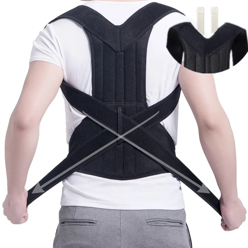 Medical Doctor Advice Unisex Shoulder Back Support Waist Brace Neoprene Posture Corrector For Hunchback