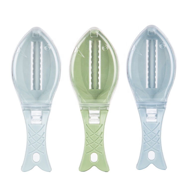 Gloway Kitchen Gadget Tools Fish Skin Graters Cleaning Peeler Remover Descaler Fish Scale Scraper Fish Scale Removing With Lid