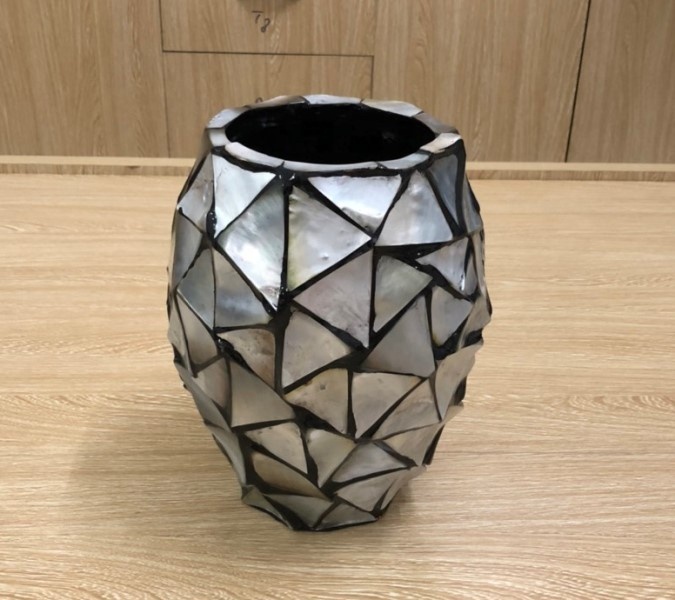 High quality Mop decor vase handmade from Viet Nam