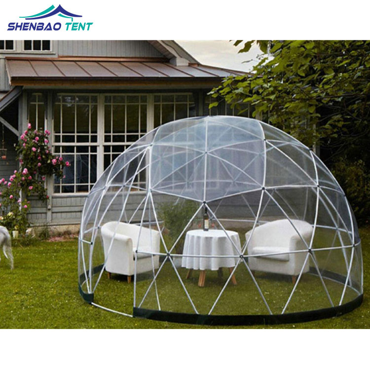 Водонепроницаемая геодезическая купольная палатка Igloo из ПВХ с УФ-защитой для активного отдыха в саду