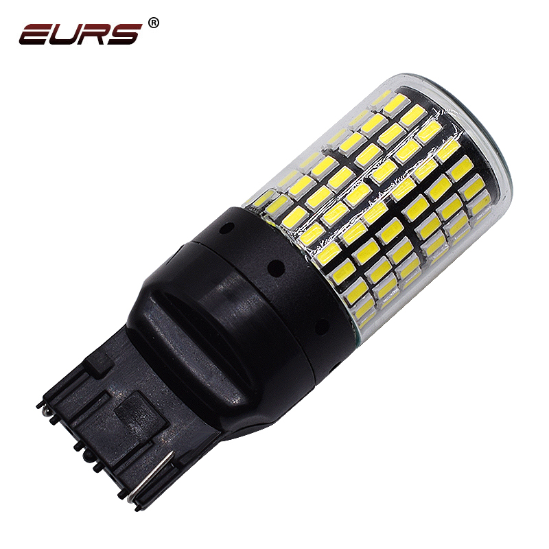Eurs цены по прейскуранту завода-изготовителя 144smd CanBus S25 1156 BA15S P21W LED BAY15D BAU15S PY21W лампа T20 7440 светодиодных ламп для Поворотная сигнальная лампа