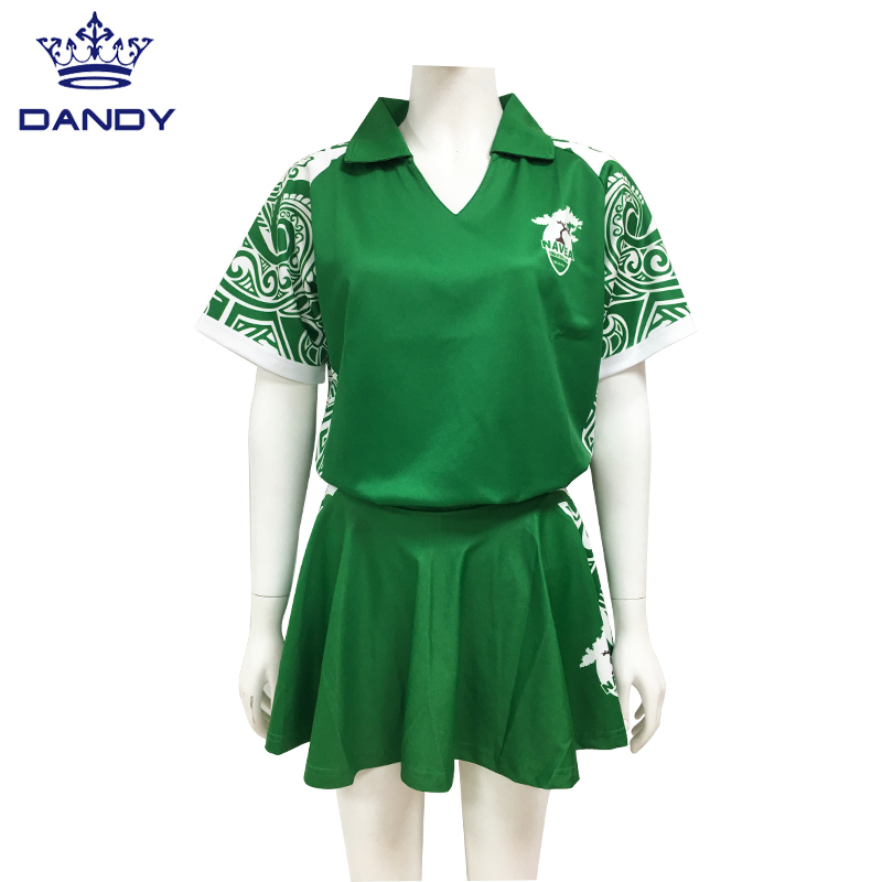 Custom Made Netball Uniform polyester netball skirt wholesale netball Jersey