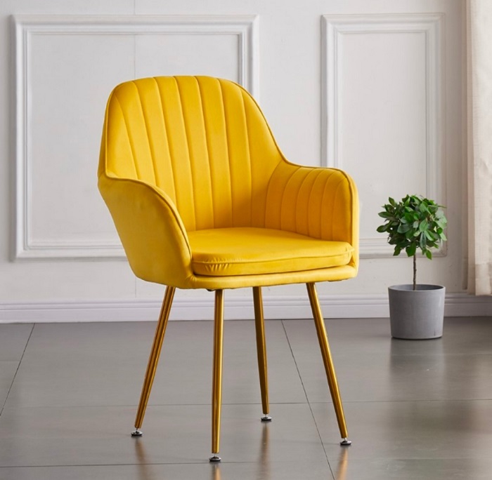 Gold Luxury Nordic Dining Chair Wholesale Cheap Indoor Home Furniture Room Restaurant Dinning Leather Velvet Modern Dining Chair