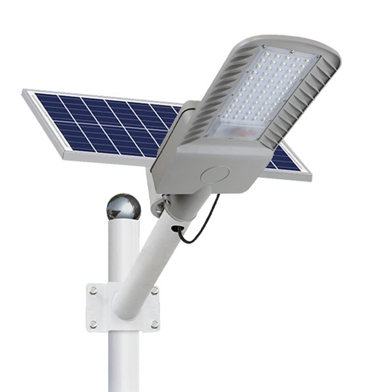 solar Street Light Complete Set solar Street Light External LiFePo4 Lithium Battery Under The solar panel