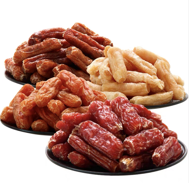 Частная торговая марка, сосиски для собак, сушеная рыба, утка, курица, говядина, сосиски, корм для собак с высокой степенью ухода, товары от производителя