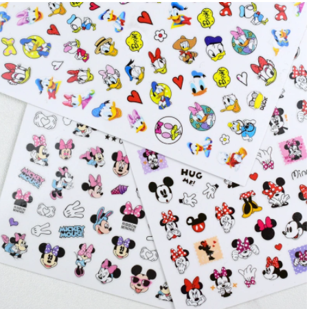 Popular joyful kids nail stickers cartoon nail art stickers Mickey Mouse Donald Duck nail decoration decals