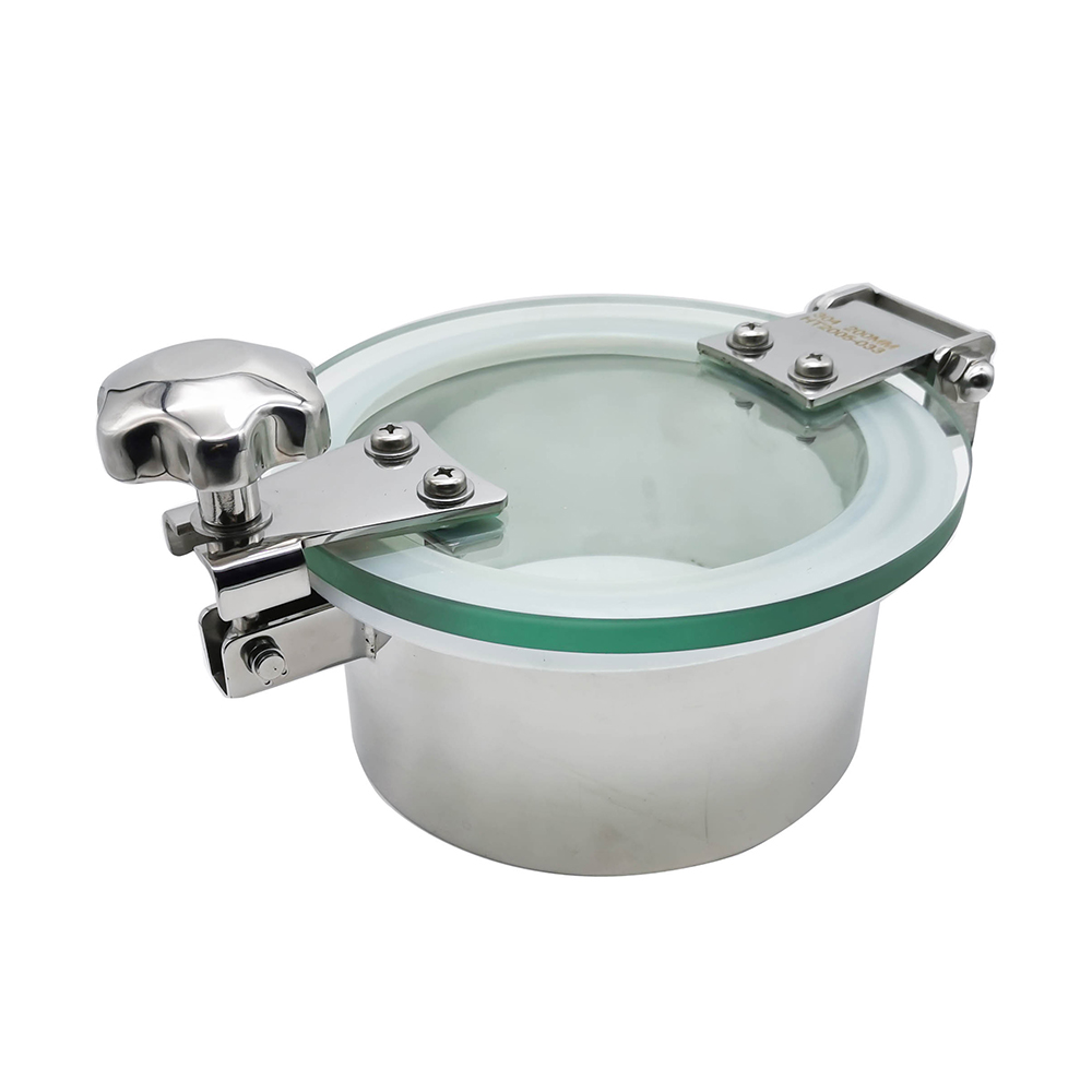 Excellent Qaullity Hygienic Full Sight Glass Manhole Cover with Pressure