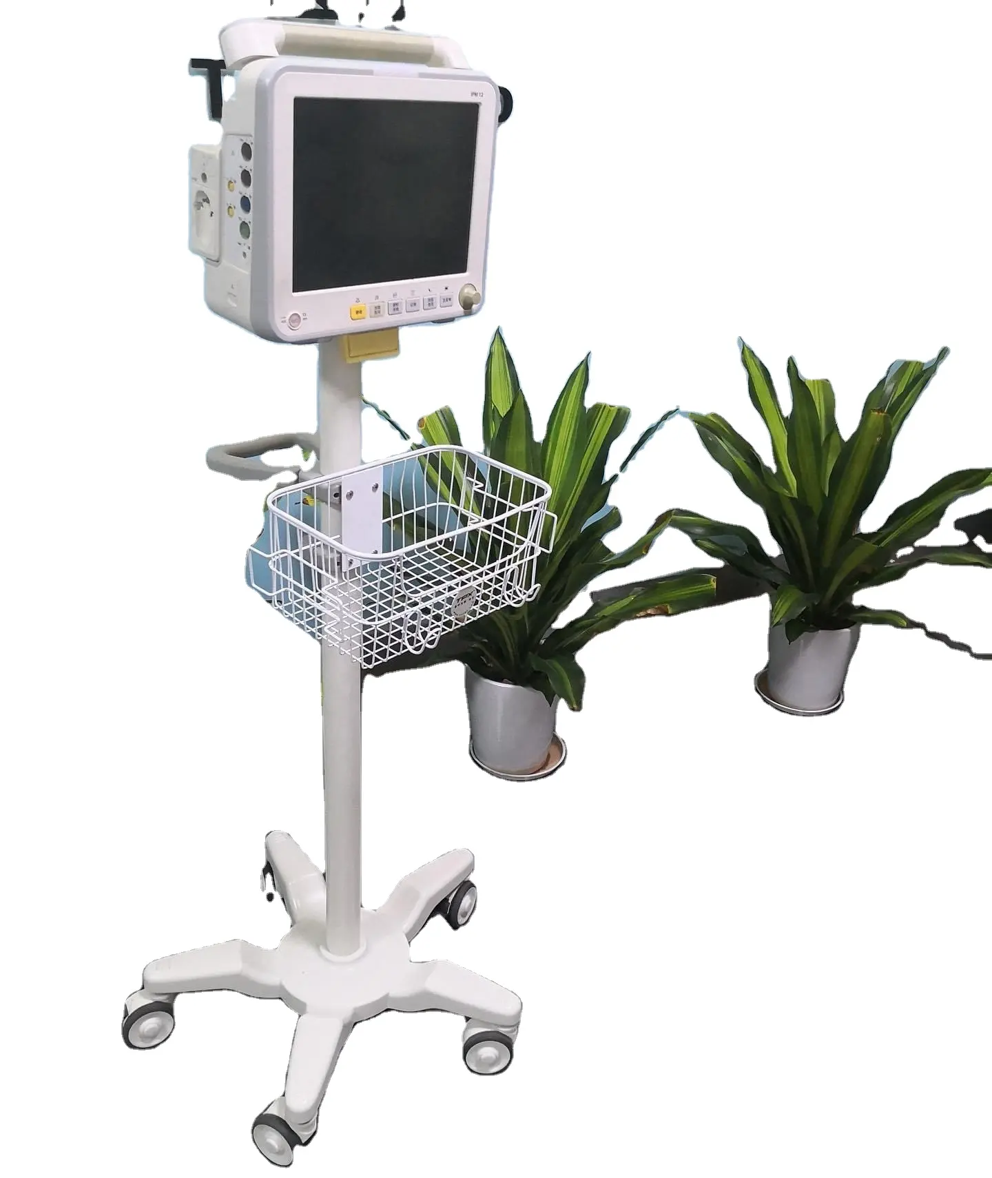 Good quality stainless steel medical instrument patient monitor trolley for hospital