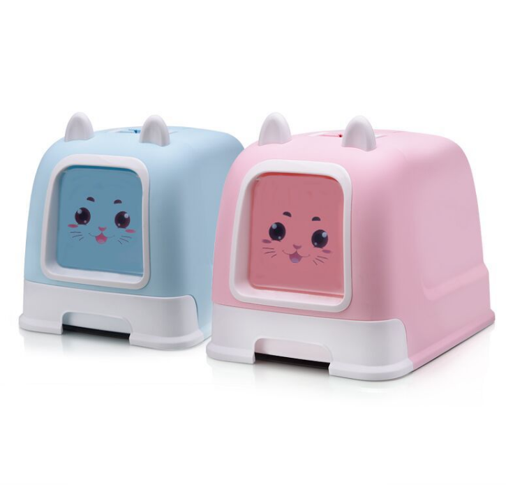 Factory direct wholesale new fully enclosed large space cat litter basin pet cleaning supplies