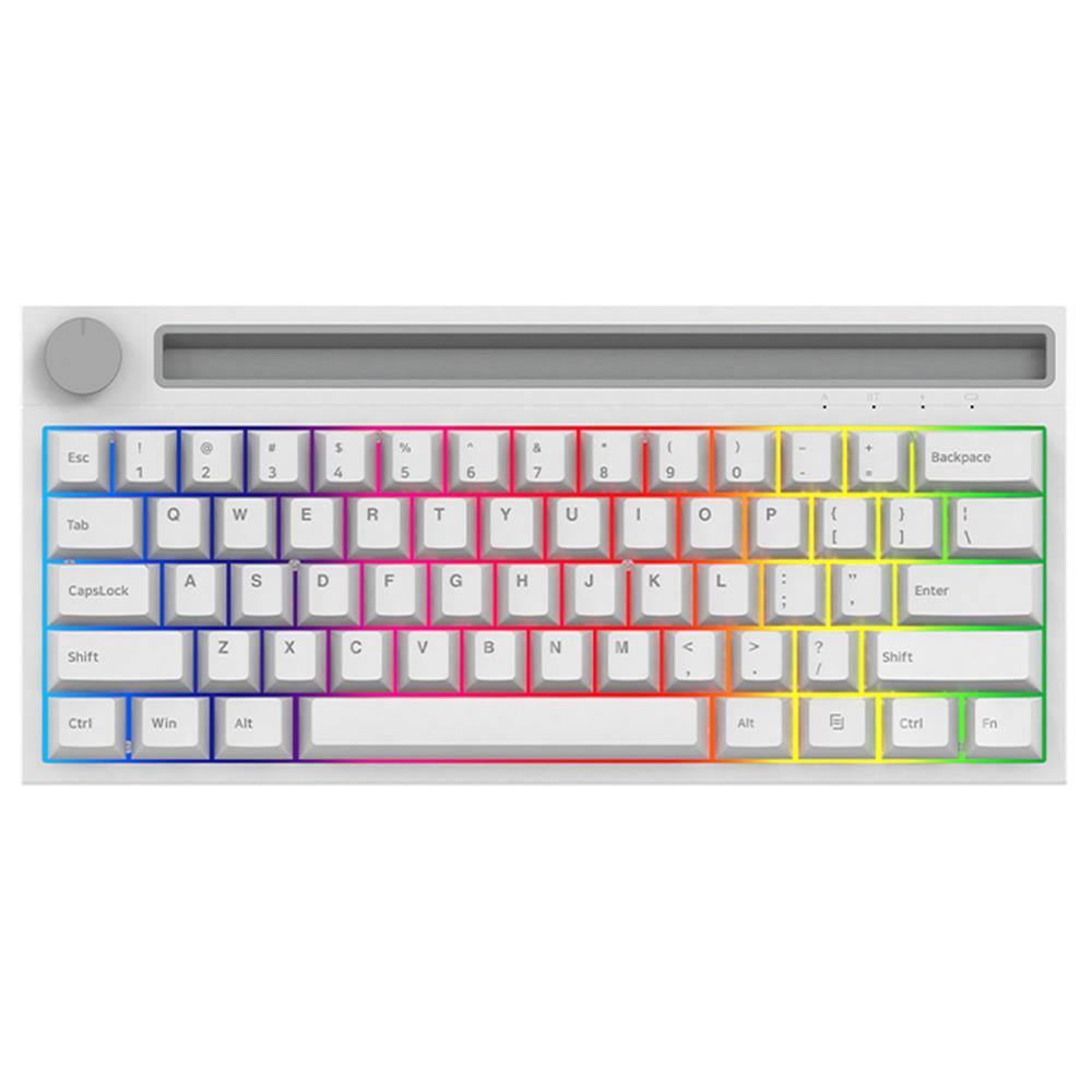 Клавиатура Ajazz K620T игровая механическая, беспроводной проводной двухрежимный перезаряжаемый клавиатура RGB BT Type-C, 62 клавиши