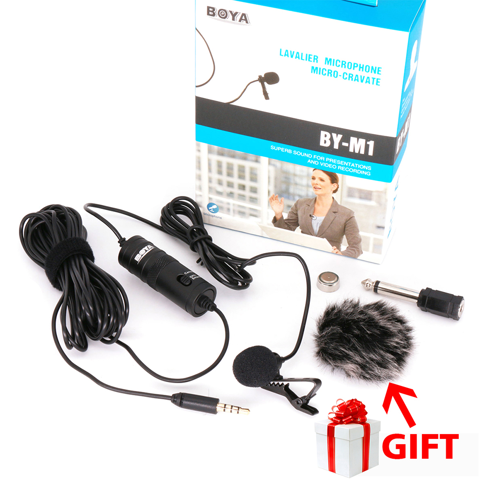 Boya BY-M1 Профессиональный зажим для микрофона, петличный микрофон для смартфона для камеры
