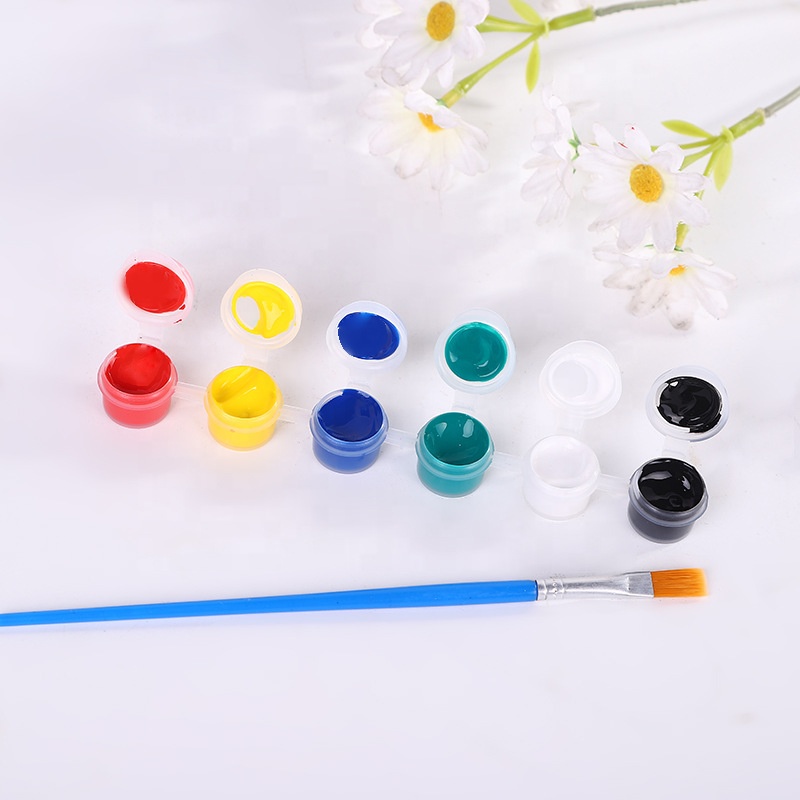 2ML DIY Artist Acrylic Paint Set 6 Color Paint Pot Strip for Classrooms School Arts and Crafts Paint