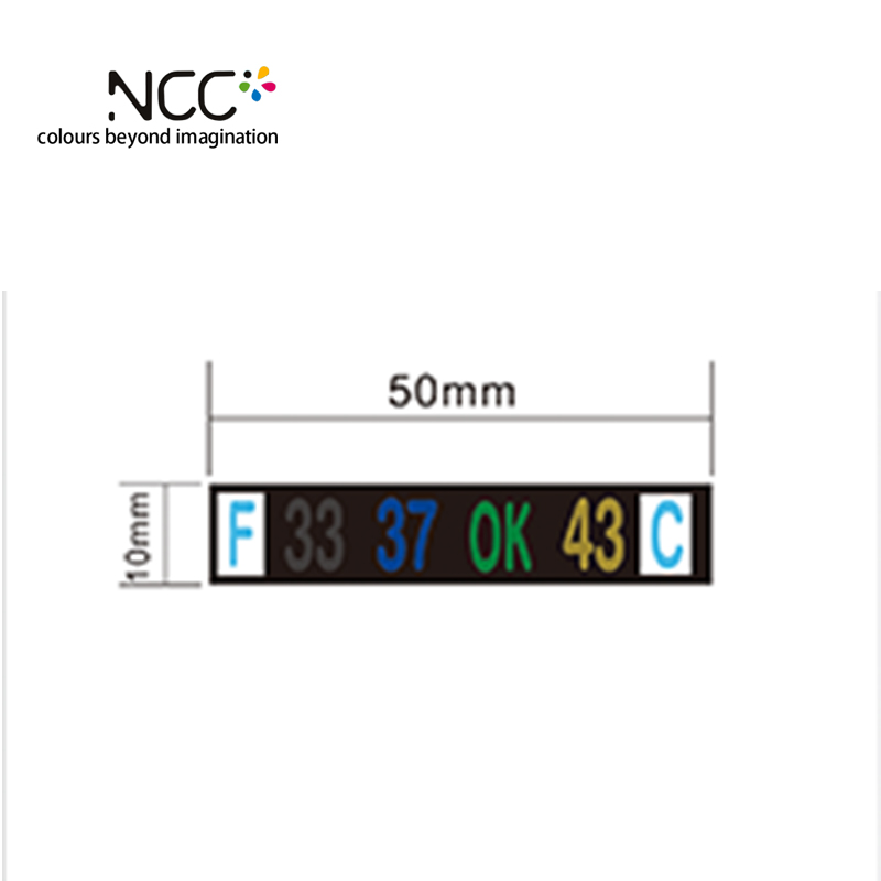 Easy reading LCD digital baby bath thermometer strip with self adhesive sticker