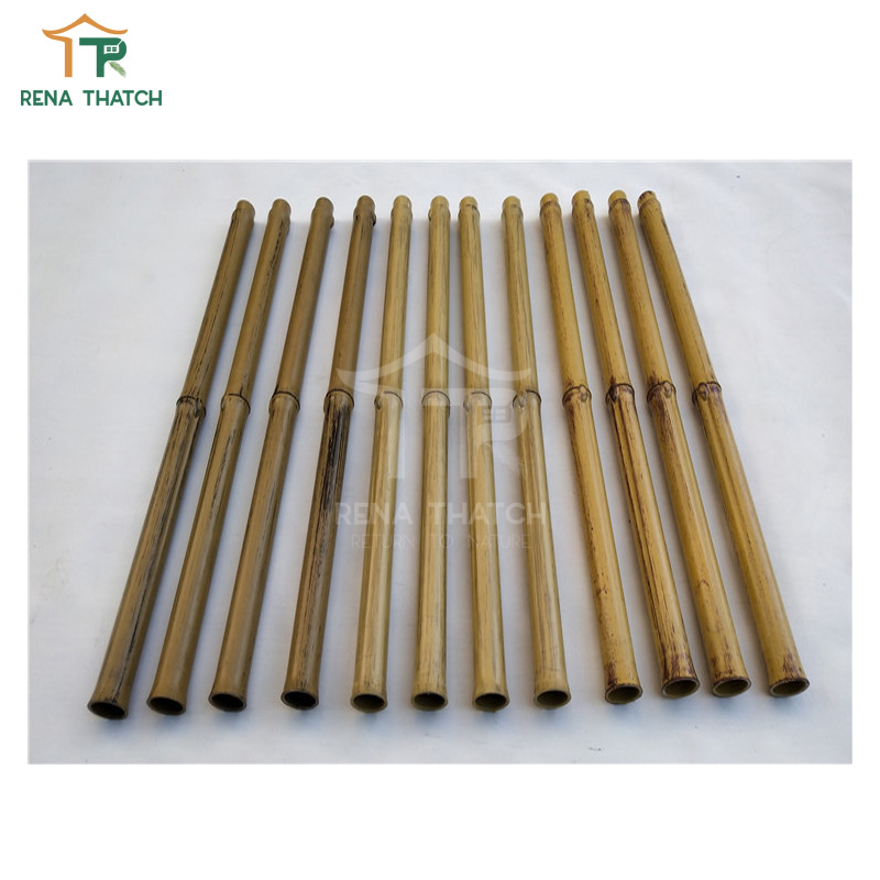 Synthetic faux artificial bamboo poles post for garden