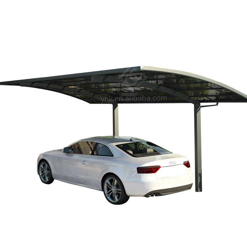 prefabricated garage with polycarbonate roof covering and aluminum frames/ diy car sheds