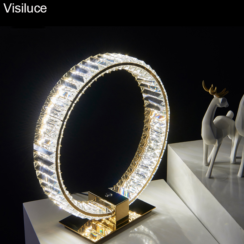 wholesale Indoor gold modern luxury Crystal decorative touch Desk Lights Home Restaurant hotel led Table Lamp