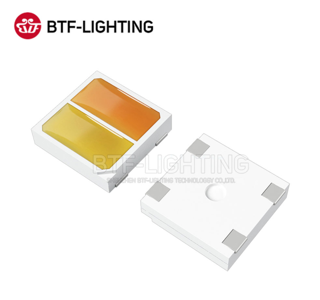 BTF5050WW двойная цветовая температура теплый белый холодный белый smd 5050 светодиодный чип DC5V 0,3 w