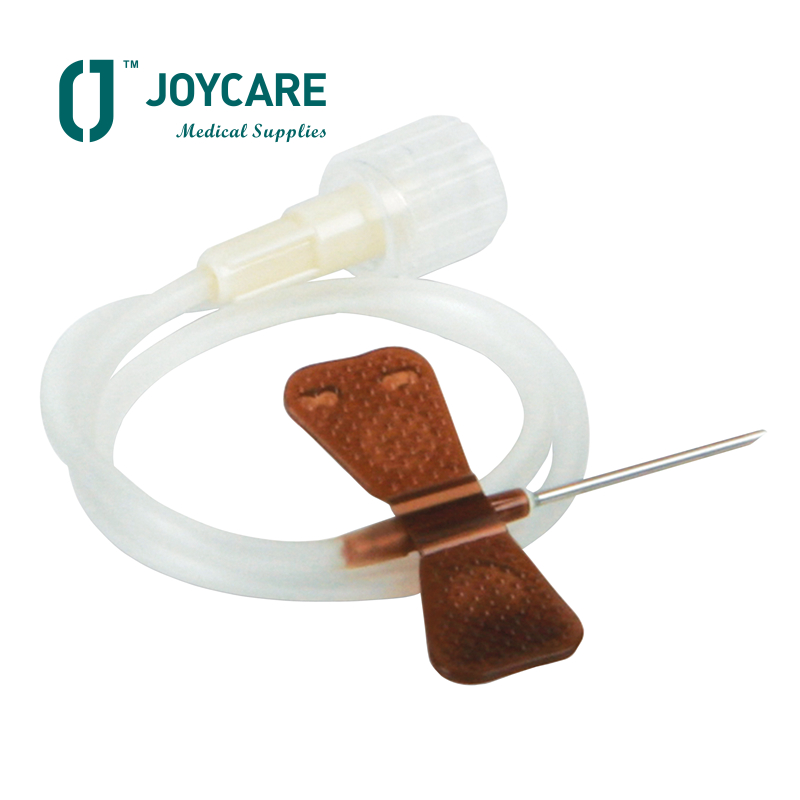 Medical winged butterfly needle scalp vein sets PE package luer lock tip