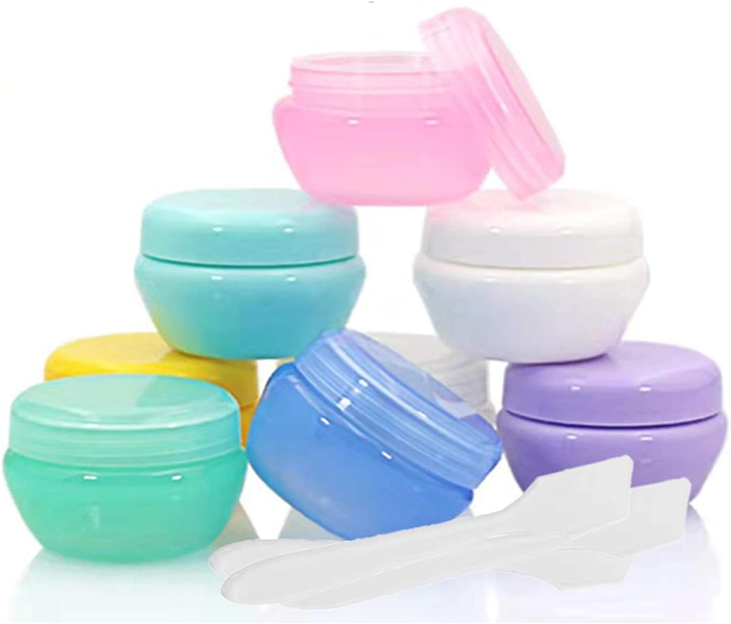 Travel Containers Sets Silicone & PP Cream Jars for Toiletries Empty Lotion Containers Leak-proof