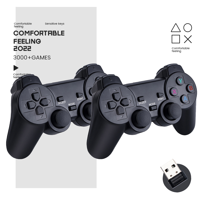Приставка для игр в стиле ретро, портативная игровая консоль с высоким разрешением, 4K Hd, с геймпадом