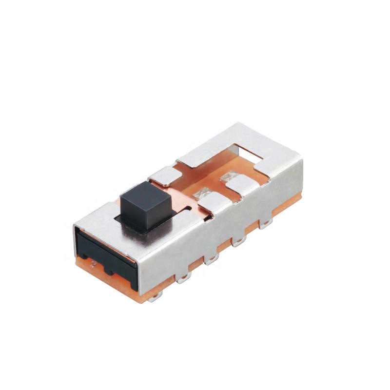 SAB Series Slide Switch with 8 PINS Metal Housing Black Button 35*13.8