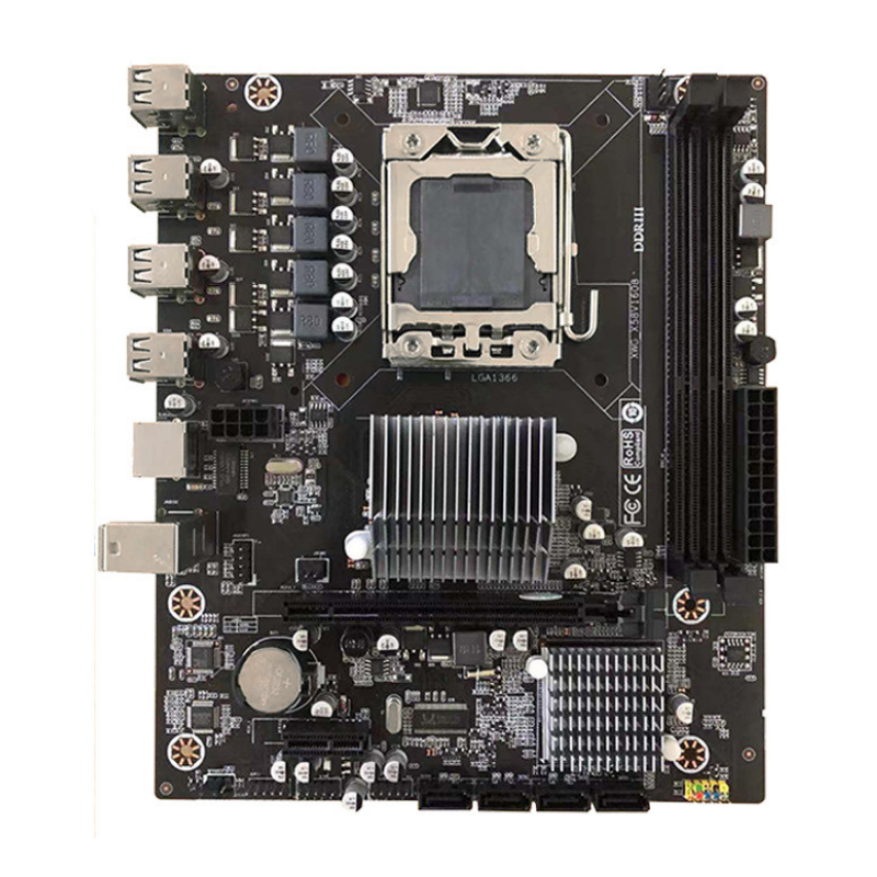 Новый X58 материнская плата LGA 1366 DDR3 кода коррекции ошибок/NON-ECC памяти четыре канала Xeon
