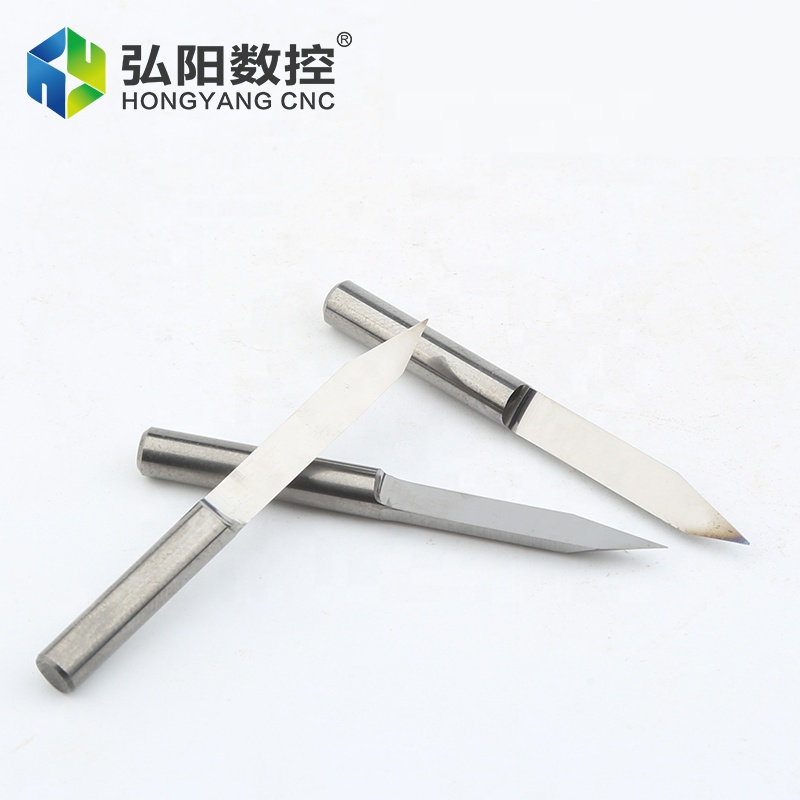Хвостовик высокого качества Hongyang, твердосплавная древесина 3,175 мм, V type ecutting Tools, Концевая фреза с одной канавкой, Фрезы с ЧПУ