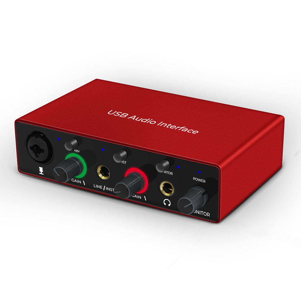 Внешняя звуковая карта с фантомным питанием 48 В, USB аудио интерфейс solo XLR Mic Studio для записи подкастов