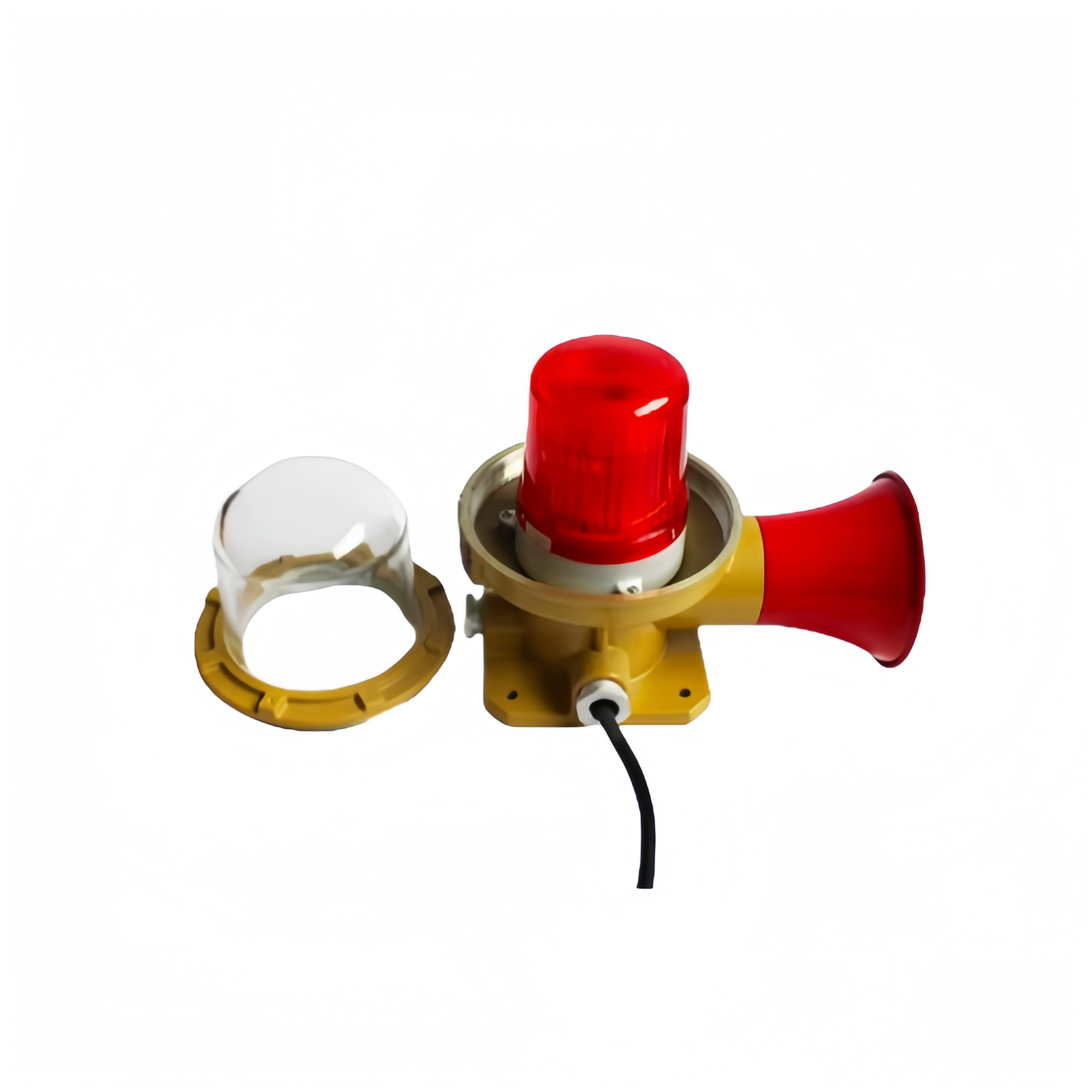 ATEX IP66 WF2 Anti Explosive Warning Light Siren Alarm Systems Red Steady Rotating Flashing Strobe Safety Fixture