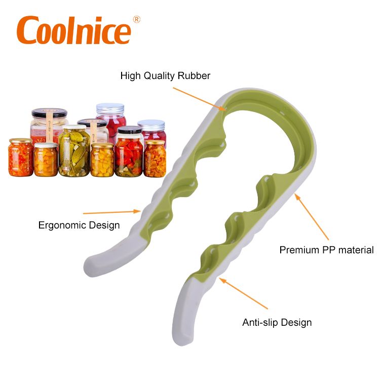 2021 Amazon Kitchen Multifunctional Adjustable 4 in 1 Safety Silicone Hand Gripper Beer Wine Opener