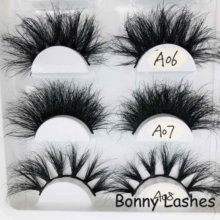 Wholesale factory private label super fluffy 3d long lashes new style 5d mink 20mm 22mm 25mm eyelashes
