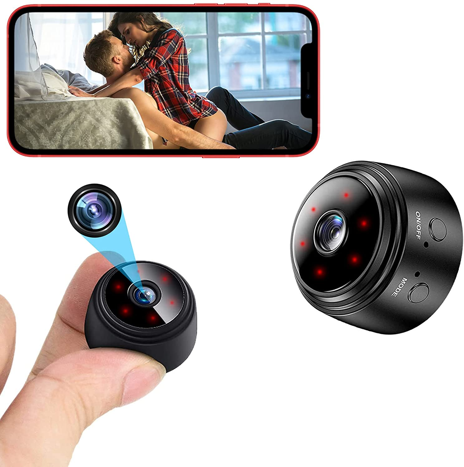 WIFI IP черная A9 1080P мини Магнитная FULL HD домашняя камера безопасности