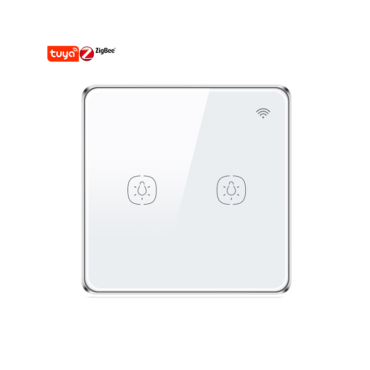 Приложение Smart Life 2 gang сенсорный экран настенный выключатель, tuya smart light wifi переключатель умный дом пульт дистанционного управления