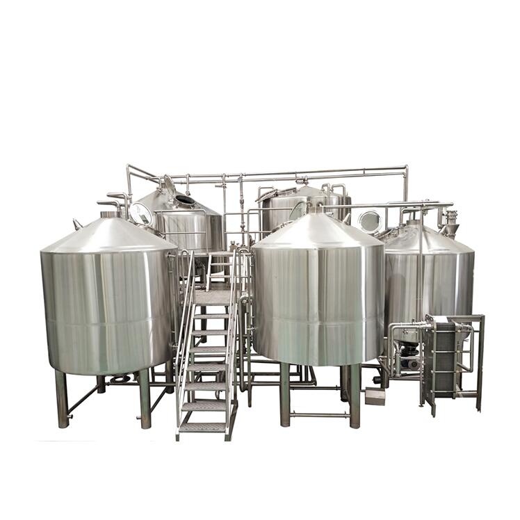 5000L 50HL 40BBL нержавеющая сталь паровое четыре сосуда автоматическое пивоваренное оборудование