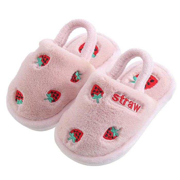 Cute Kids Children Girls Boys Plush Winter Slipper Wholesale