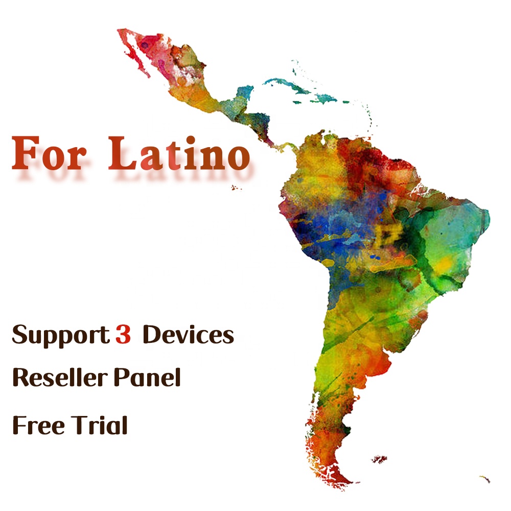 3 подключения Latino IPTV испанская реселлер панель для мексиканского Чили, Перу, Пуэрто-Рико, США латинский рынок Поддержка нескольких устройств