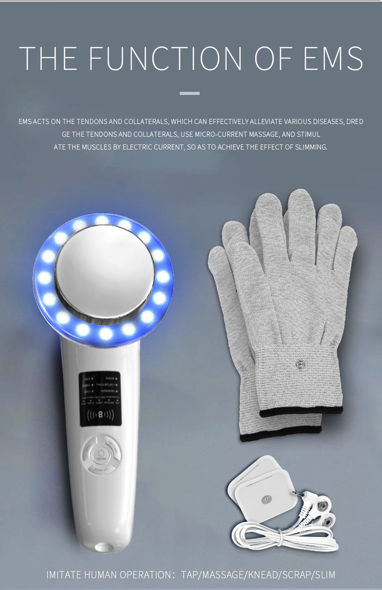 Ultrasound Cavitation EMS Body Slimming Massager Weight Loss Anti Cellulite Face Lifting Galvanic red light Therapy