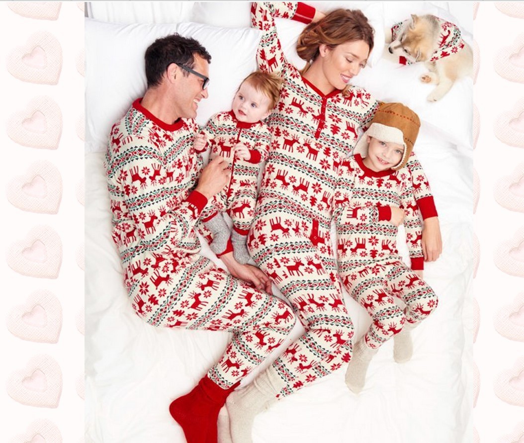 Dropshipping Christmas Home Clothes Outfits For Women Family Matching Outfits Mommy And Me Outfits