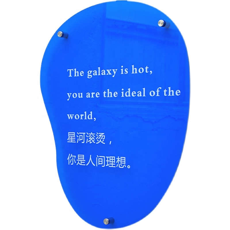 Customized creative design ins Klein Blue acrylic billboard water sign shop door color signboard plaque customization